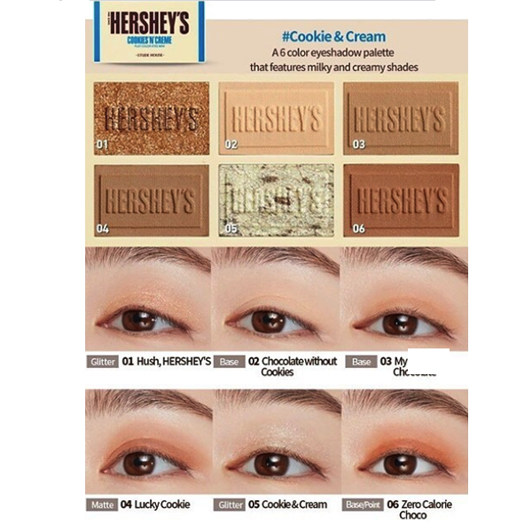 Etude House x Hershey's Chocolate Play Color Eyes Mini (Cookies N Cream) - Image 4