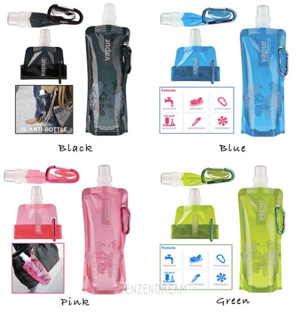 Outdoor Foldable Water Bottle 480ml